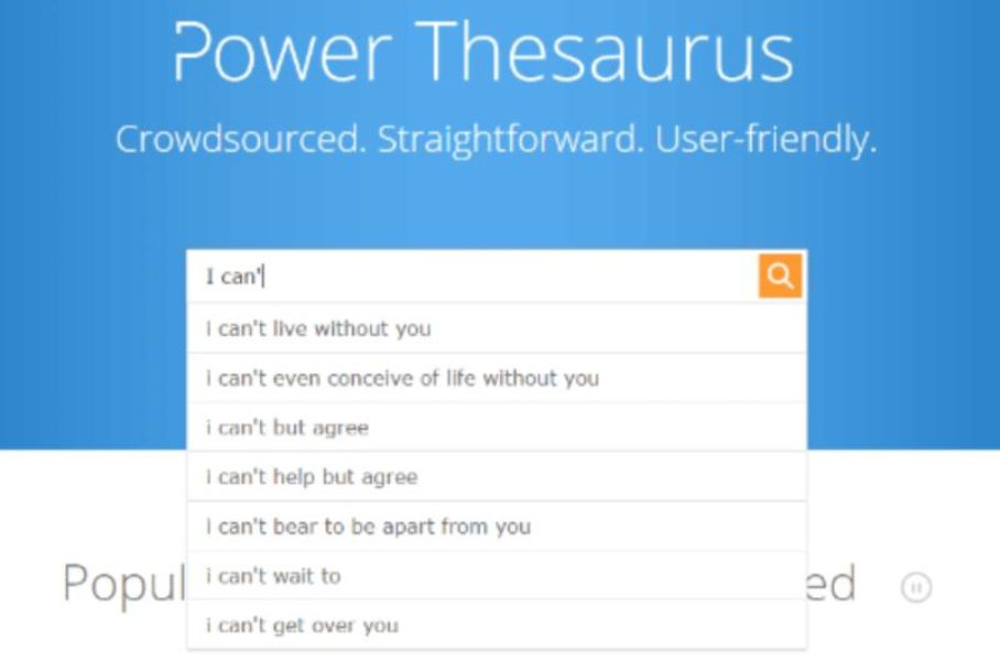 Power Thesaurus - Từ điển hỗ trợ viết nội dung